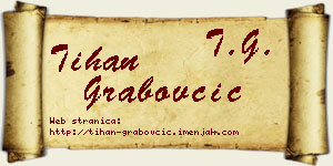 Tihan Grabovčić vizit kartica